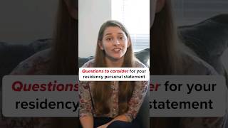 Questions to consider for your residency personal statement [upl. by Lodie]