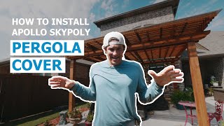 How To Install A Pergola Roof Our Apollo SkyPoly  Cover Your Pergola Installation [upl. by Akiraa]