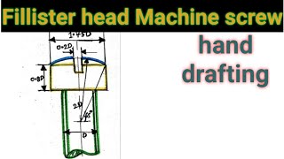 Fillister head machine screw drawing Engineering and poetry [upl. by Harp290]