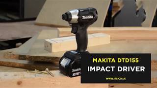 Makita DTD155BZ 18v Cordless Black Brushless Impact Driver [upl. by Ryter]