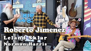 Street Performer Roberto Jimenez with Leland Sklar amp Norm [upl. by Noryak]