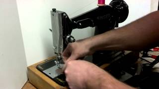 Serviced Strong Vintage 1953 Singer 201 Sewing Machine AL385831 [upl. by Priscilla329]