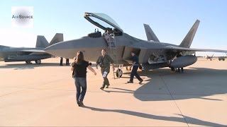 F22 Raptors  27th Fighter Squadron Returns to Langley [upl. by Dola]