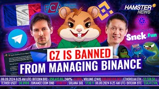 Durov’s postarrest statement UK approves only 4 crypto firms Binance bans CZ ⚡️ Hamster News [upl. by Aksoyn]