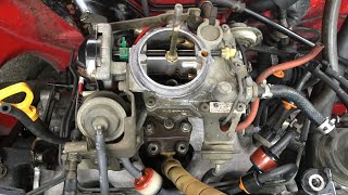 How to adjust a Aisan Toyota 2E Carburetor [upl. by Imac]