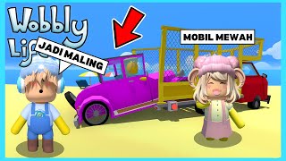 Aku Dan Adiku 24 Jam Jadi Maling Mobil Mewah Di Wobbly Life ft Shasyaalala [upl. by Panther542]