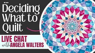 Quilting an EPP Quilt  Choosing Designs Live Chat with Angela Walters [upl. by Nekciv]