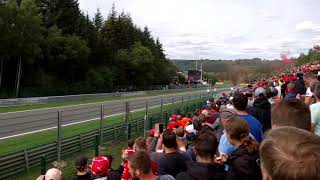 F1 2018 SpaFrancorchamps  Four wide on Kemmel straight [upl. by Halian163]