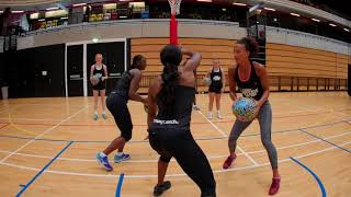 Netball  Crazy Catch Rebound Shots with Sasha Corbin Kadeen Corbin amp Serena Guthrie [upl. by Bonilla]