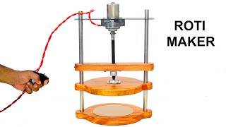 How to Make Roti Maker  DIY Press Chapati  Puri Maker With Self Motor [upl. by Haduhey]