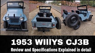 Willys CJ3B 1953 Review amp Specifications explained in detail willysjeep willyscj3b [upl. by Hnib509]