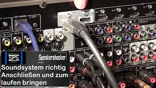 Soundsystem richtig anschließen und zum laufen bringen Verstärker anschließen [upl. by Alliuqaj]