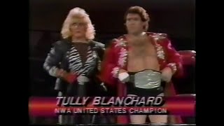 US Title Tully Blanchard vs Sam Houston Worldwide Oct 12th 1985 [upl. by Oiuqise]