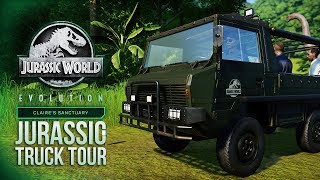 Testing The JURASSIC TRUCK TOUR  Jurassic World Evolution Claires Sanctuary [upl. by Hettie79]