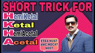 Short trick for Acetal hemiacetal Ketal and hemiketal ETEA part 98 By YK SIR [upl. by Aicil]