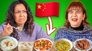 Mexican Moms Try Authentic CHINESE Food [upl. by Rochella]