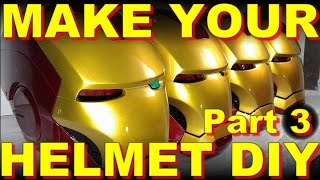 How do you make a Ironman Helmet DIY Papercraft Part 3 [upl. by Araeic]