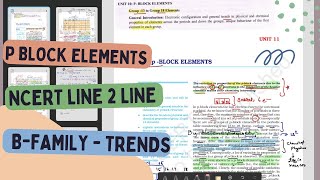 NCERT line by line📚  P Block elements 🧪NCERT explanation  boron family and trends  NEETJEE [upl. by Omixam237]