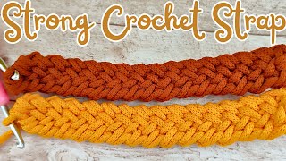 Strong No Stretch Strap For Crochet Bags  Crochet Handles for Tote Bag [upl. by Ateval676]