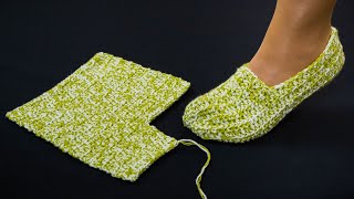 Fastest crochet slippers for beginners  easy pattern [upl. by Relyhcs814]