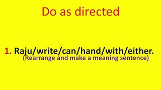 Qu Do as directed Rules how to change a sentence according to the given directions [upl. by Cornwell]