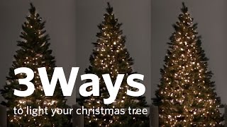 How to Hang Christmas Tree Lights 3 Different Ways [upl. by Anaujahs]