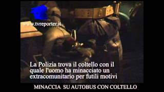 VOLANTE 113 AGGRESSIONE CON COLTELLO SU AUTOBUS [upl. by Cazzie]