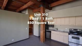 River West Lofts Apartment Video Tour of Unit 310  1 Bedroom Timber Loft [upl. by Nyrok]