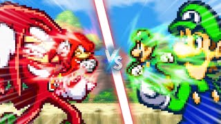 knuckles vs luigi  flipaclip animation  Android animation  sprite animation [upl. by Aleacim920]