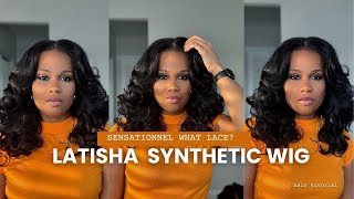 50 BEGINNER FRIENDLY WIG Latisha Sensationnel What Lace Cloud 9 Synthetic Wig GIVEAWAY CLOSED [upl. by Aihseym390]