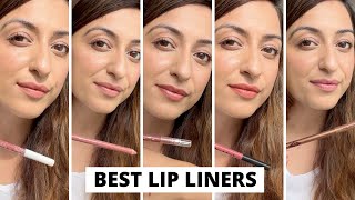 My Top Lip Liners  Favourite Nude Lip Liners  Lip Liner Pencils are so important  Try on Swatches [upl. by Gentilis]