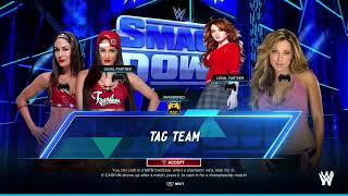 WWE 2K24 The Bellas VS Dawn amp Lindsay [upl. by Assetan652]