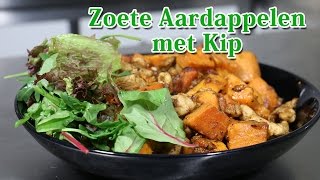 Recept Zoete Aardappelen met Kip  Koken met Mo Academy [upl. by Snyder]