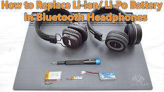 How to ReplaceUpgrade Liion Battery in any Bluetooth Headphones [upl. by Ayaros234]