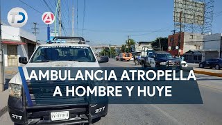 Ambulancia atropella a hombre en Monterrey paramédicos huyen sin ayudarlo [upl. by Chrisoula]