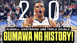 Russell Westbrook GUMAWA NG HISTORY First player na nakarecord ng 200 triple doubles [upl. by Free307]