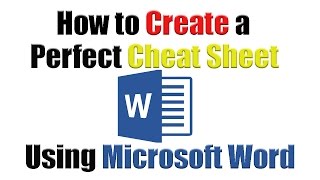 Tutorial  How to create the perfect cheat sheet using Microsoft Word [upl. by Anwahsat356]