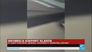 Belgium Explosions hit Brussels Zaventem airport [upl. by Flannery185]