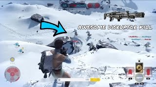 Star Wars Battlefront  Awesome Disruptor Rifle Kill [upl. by Undry]