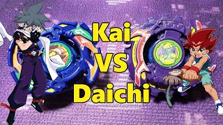 Kai Hiwatari Dranzer Gigs Vs Daichi Gaia Dragoon Great  Beyblade GRevolution Battle [upl. by Htiek]