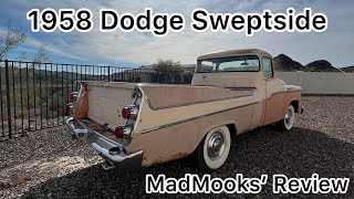 1958 Dodge Sweptside Pickup RARE CLASSIC TRUCK WITH FINS Chevy cameo competition [upl. by Haukom]