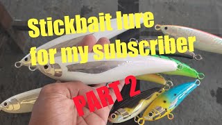 Stickbait sinking action for my subscriber‼️jijigofficial4679 cara handmade duplicate lure [upl. by Ardeen789]