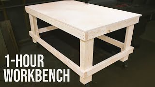 The 1Hour Workbench  Outfeed Table  Woodworking DIY [upl. by Epolulot437]