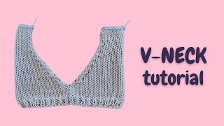 V Neck Tutorial  Follow Along  Step by Step Tutorial for Beginners quotDecreasing Stitches Part 33quot [upl. by Anrym]