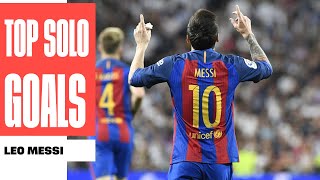 TOP 25 GOLES DE JUGADA INDIVIDUAL Lionel Messi LALIGA [upl. by Arocahs739]