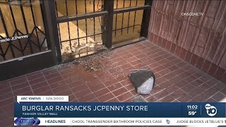 Burglar breaks into JCPenney store in Fashion Valley Mall [upl. by Annora718]