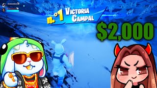 ASI GANAMOS 2000 DOLARES EN TORNEO DE FORTNITE [upl. by Livvy]