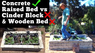 Make a Fake Rock Concrete Block Raised Bed Garden Planter Handmade For Vegetables Elevated planter [upl. by Alleroif661]