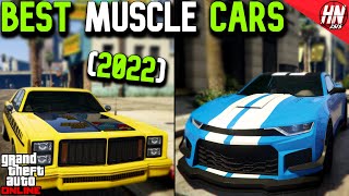 Top 10 Coolest Muscle Cars In GTA Online 2022 [upl. by Cinelli]