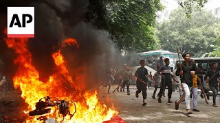 Violent protests in Bangladesh leave nearly 100 dead hundreds more injured [upl. by Gnues679]